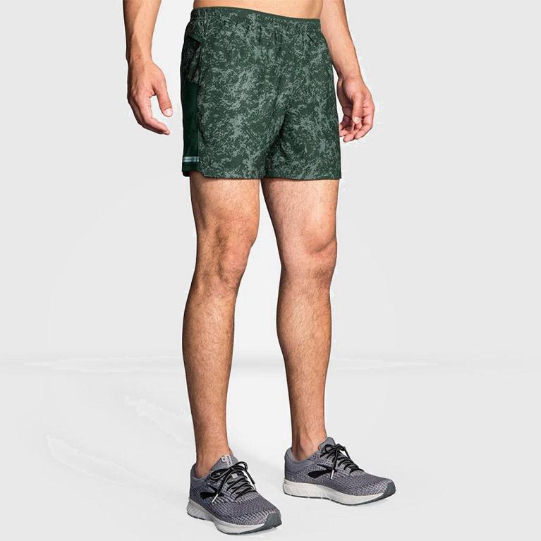 Brooks Sherpa 5 Hombre Pantalones Cortos - Verdes (4186NKIAZ)